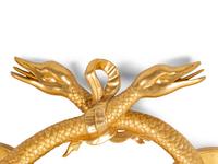 A Russian Serpent Carved Giltwood Ornament