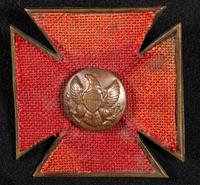 [CIVIL WAR]. GAR veteran's frock coat IDd to R.F. Woods with V Corps badge & Dept. of Iowa button.