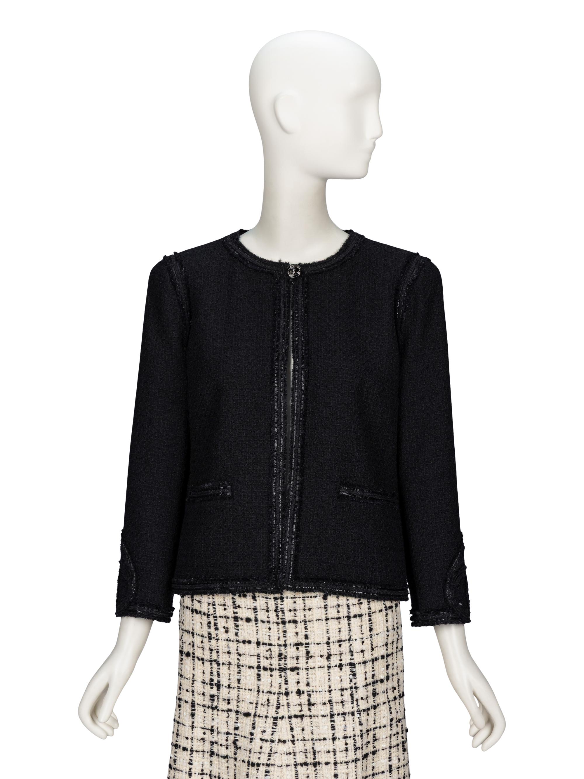 Chanel, Black Tweed Cardigan Jacket