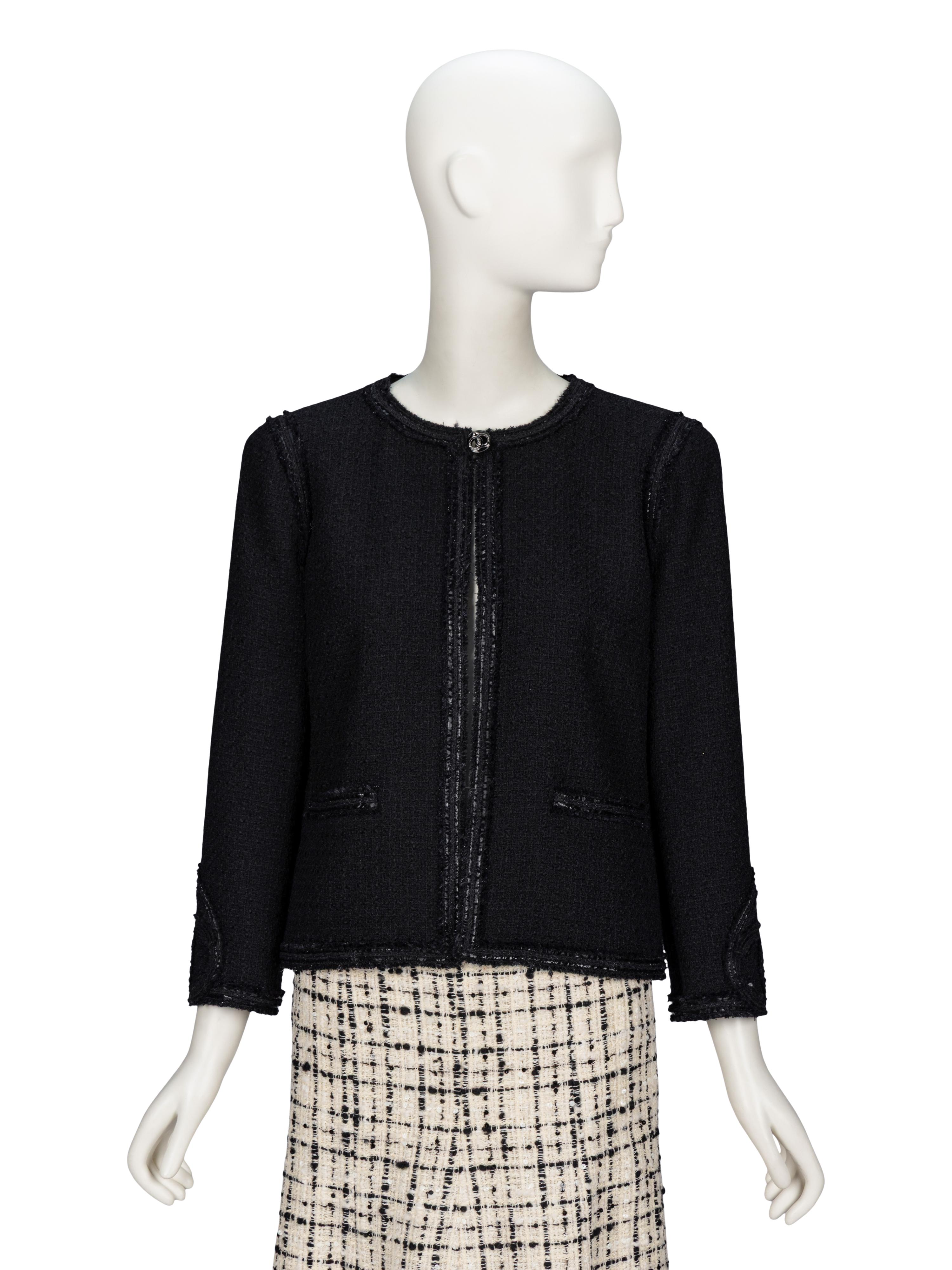 Chanel, Black Tweed Cardigan Jacket