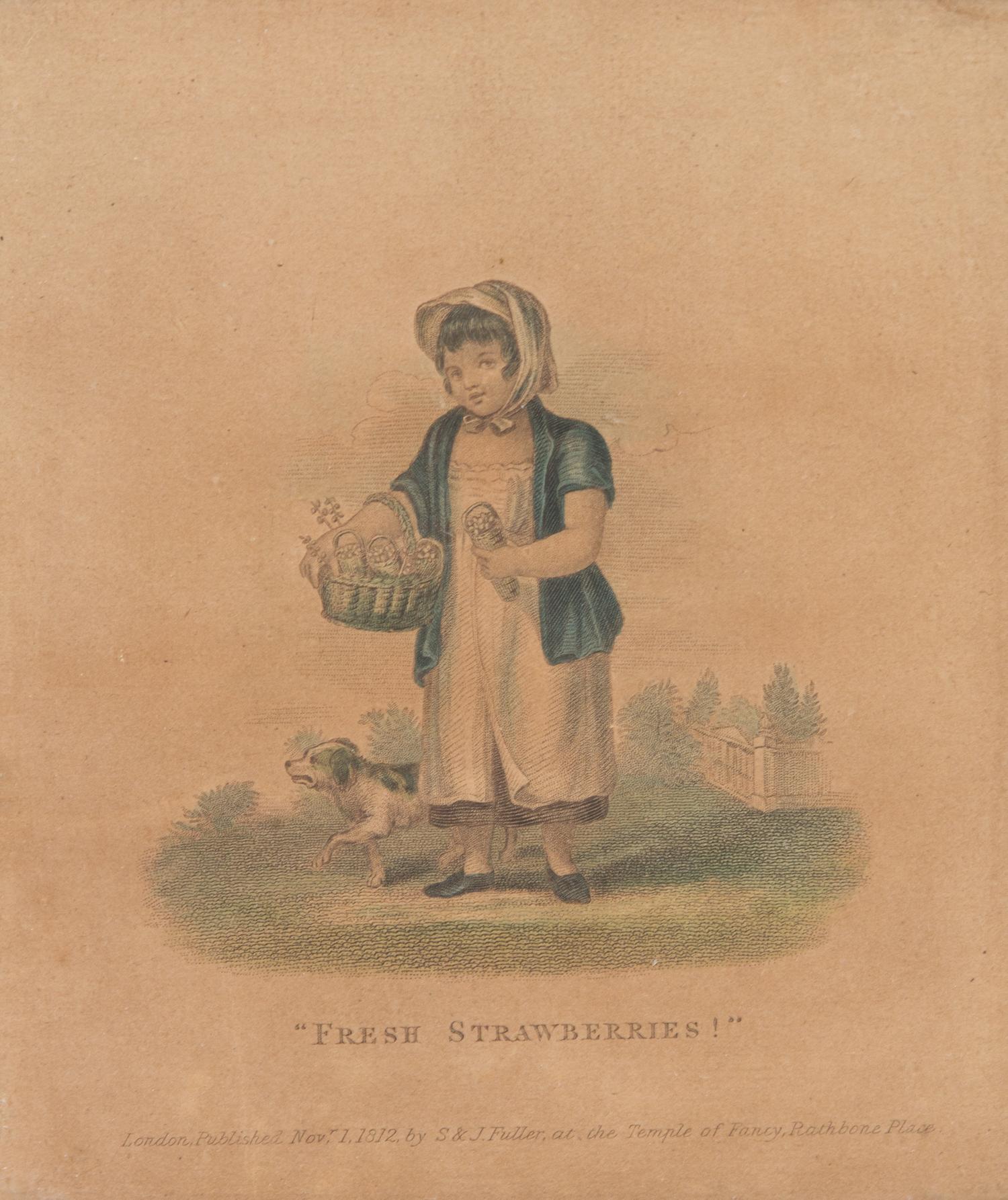 Three English Lithographs Height of each 6 1/4 x width 5 1/2 inches. — 19TH CENTURY