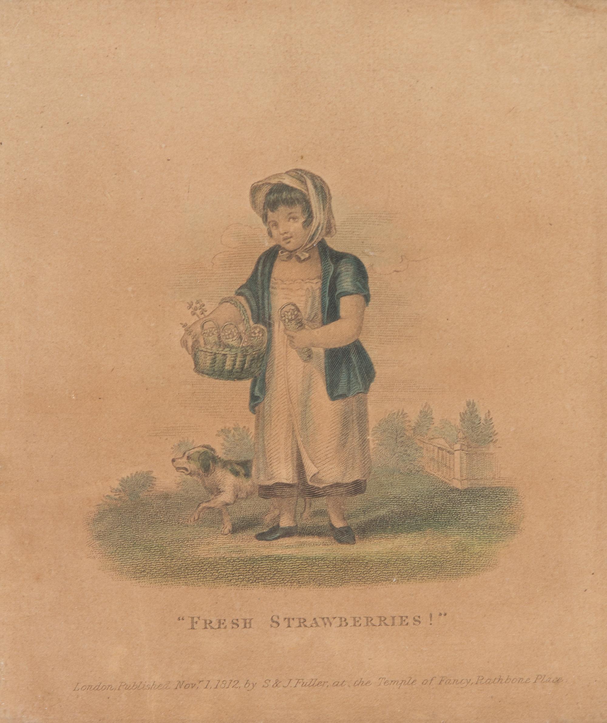 Three English Lithographs Height of each 6 1/4 x width 5 1/2 inches. — 19TH CENTURY