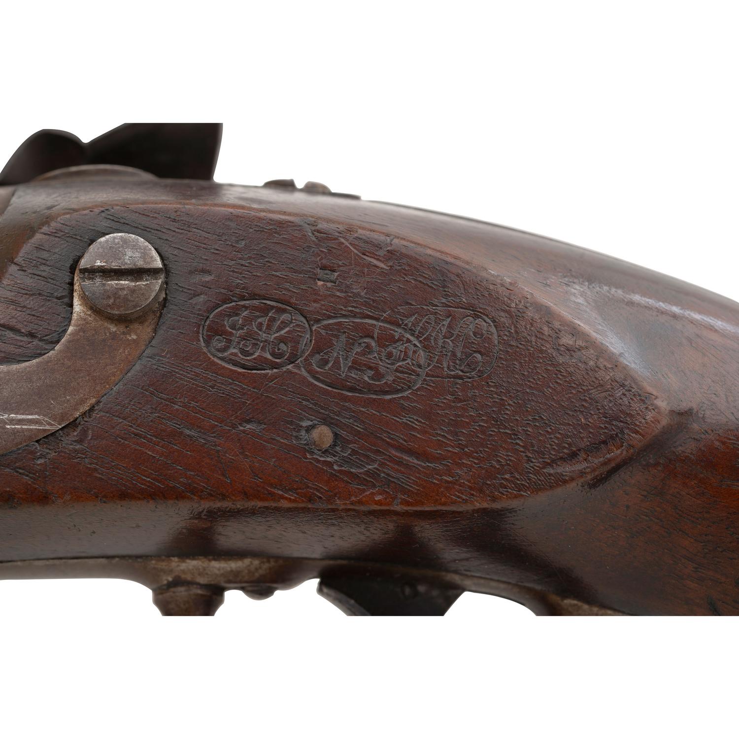 Confederate Style Brazed Bolster Conversion of a New Jersey Surcharged US Model 1836 Pistol