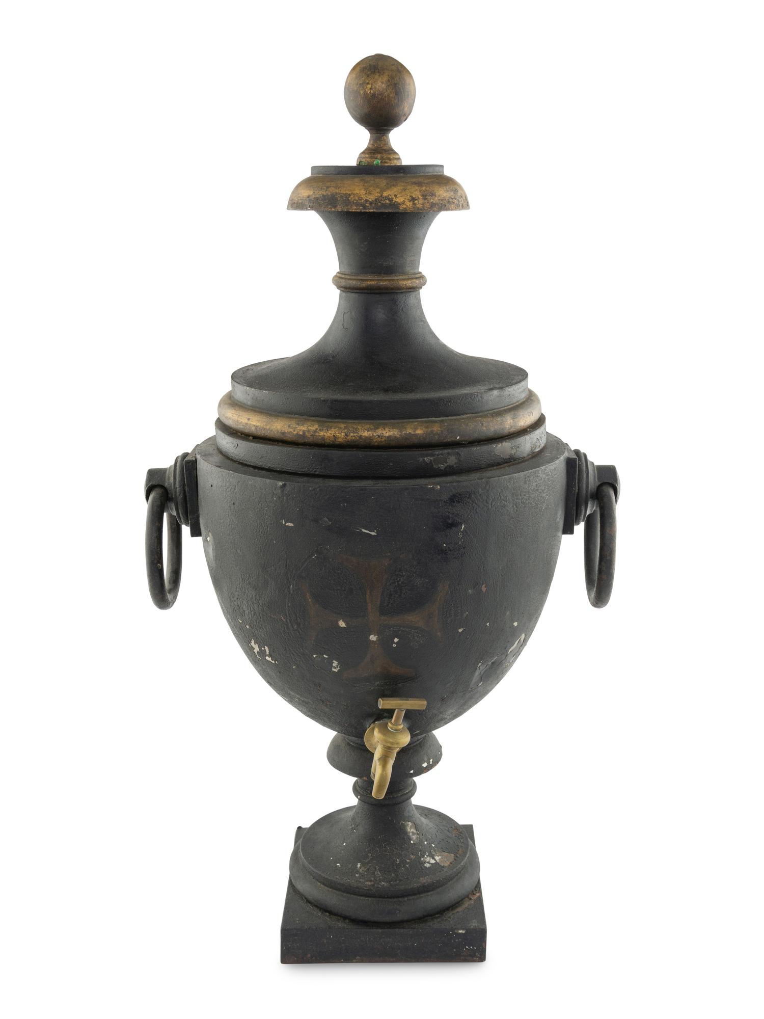 A Large Continental Tole Water Urn