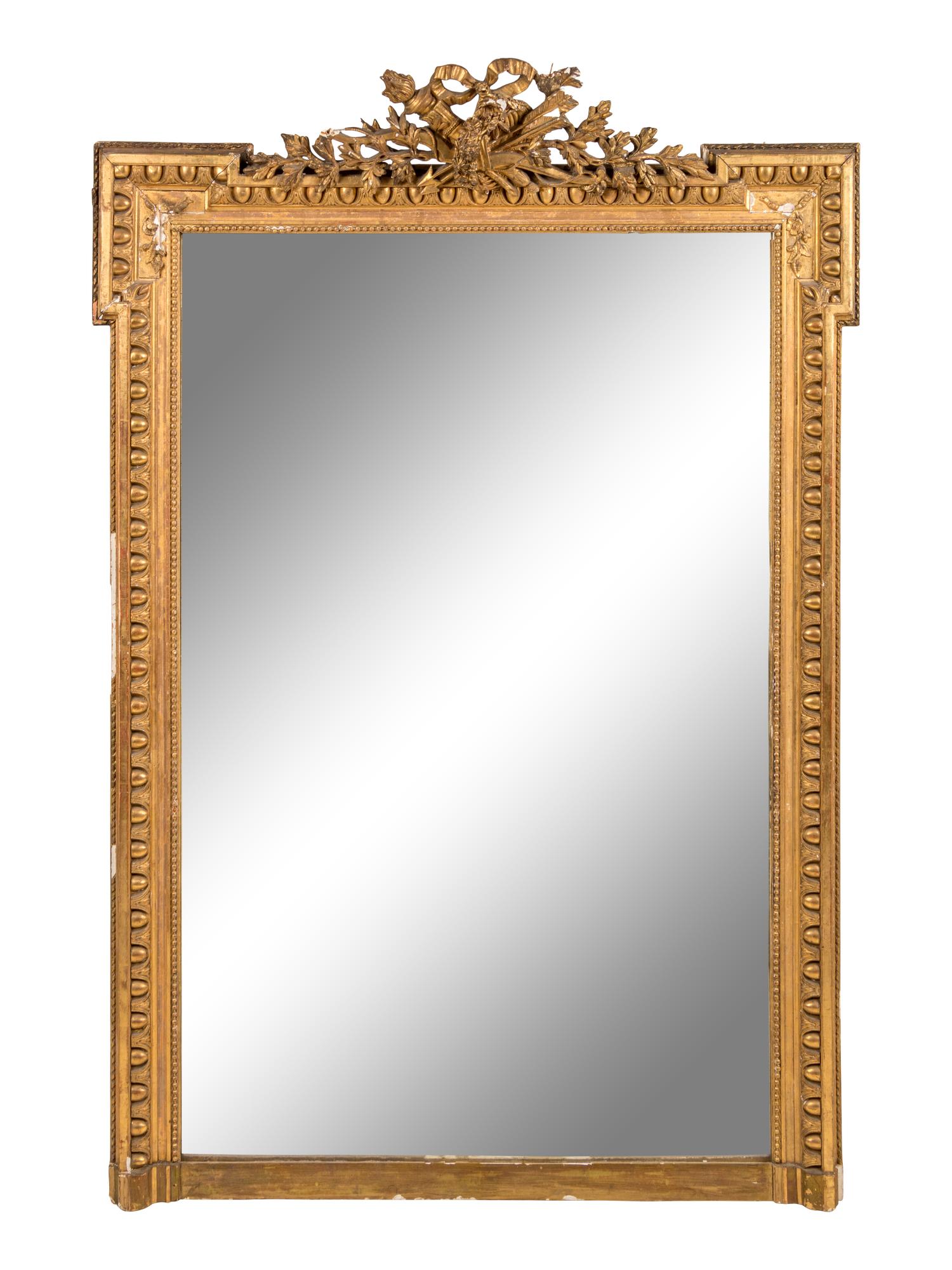 A Louis XVI Style Giltwood Mirror