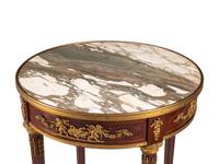 A Louis XVI Style Gilt Bronze Mounted Marble-Top Guéridon