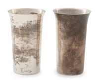 A Pair of American Silver Tumblers