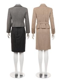 Two Designer Two-Piece Skirt Suits: One Chanel, One Valentino, 1990s