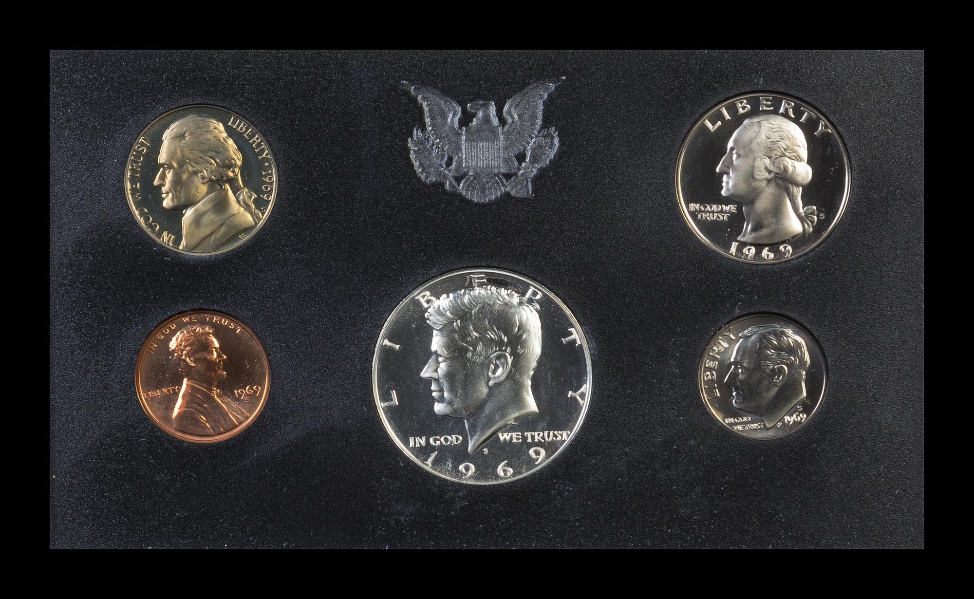 A Collection of Four United States 5-Coin Proof Sets