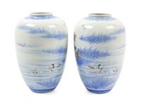 A Pair of Japanese Kakiemon Porcelain Jars