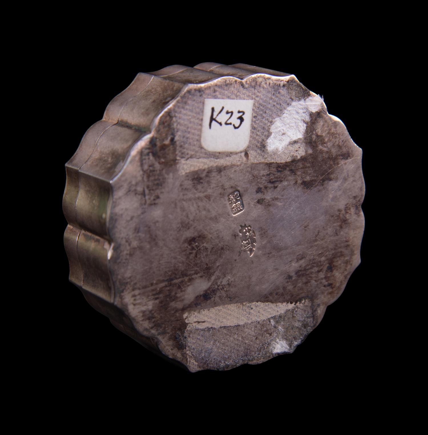 A Japanese Silver Floriform Bonbonnière