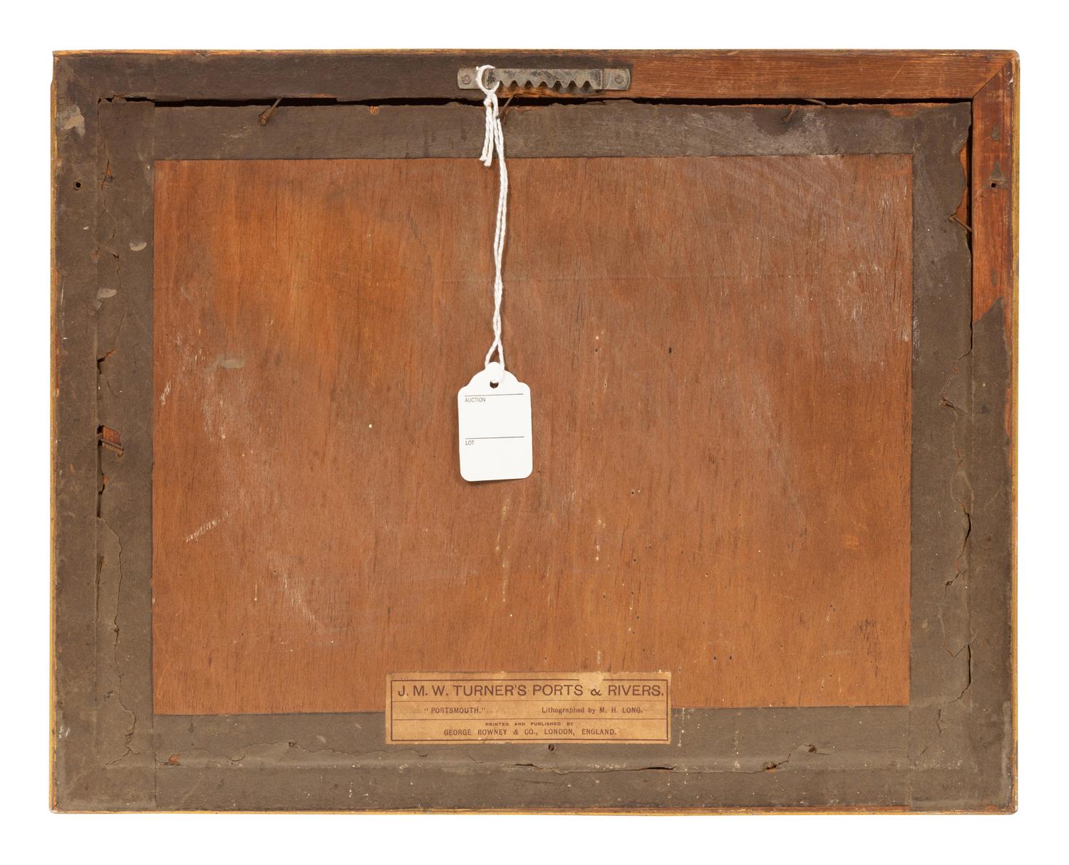 A Gilt Framed Color Lithograph of a William Turner painting "Portsmouth"