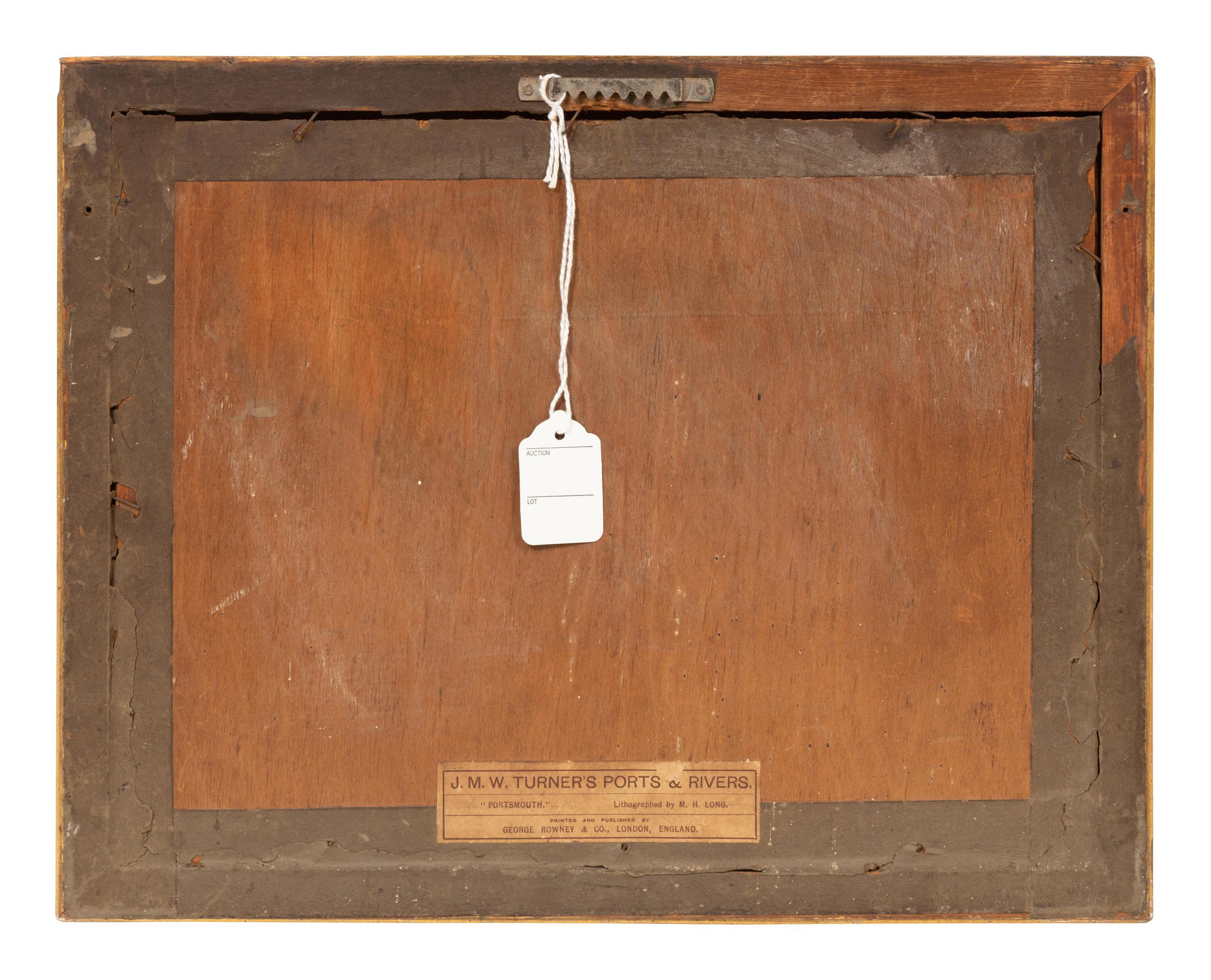 A Gilt Framed Color Lithograph of a William Turner painting "Portsmouth"