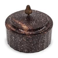 A Continental Faceted Porphyry Circular Box