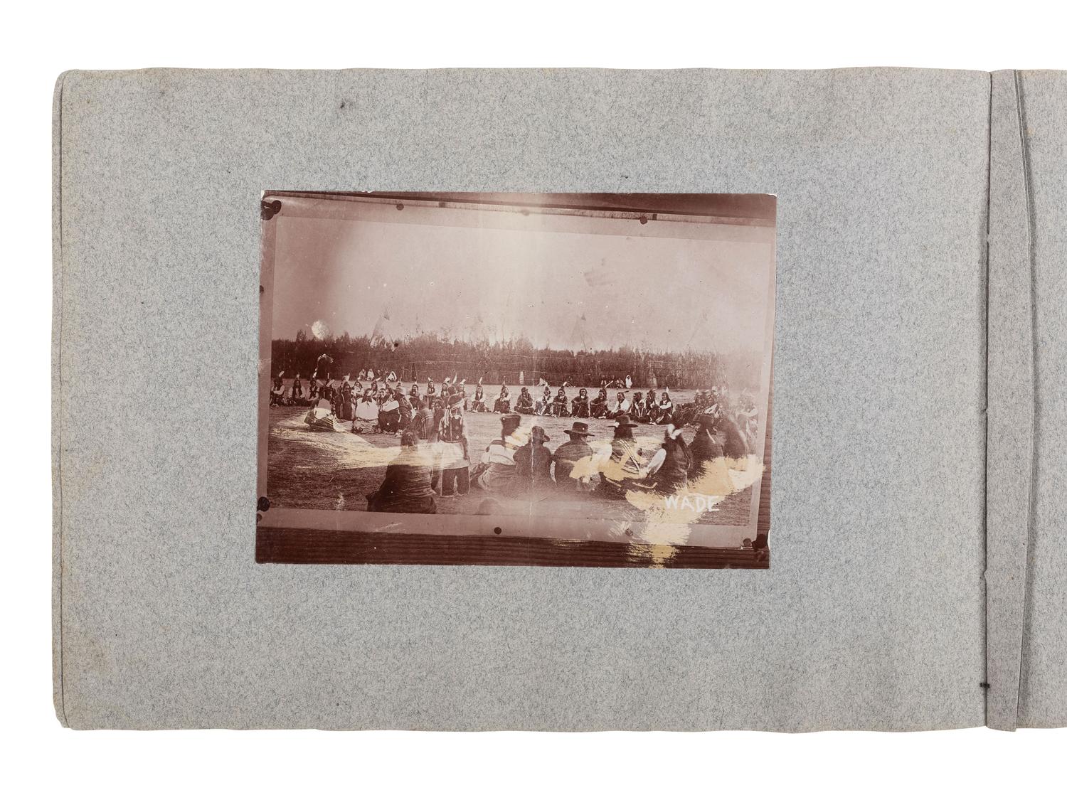 [NATIVE AMERICANS]. Album containing 25 photographs of Native American subjects from Indian Territory, incl. 2 images of Geronimo and works by Lenny & Sawyer and Will Soule.
