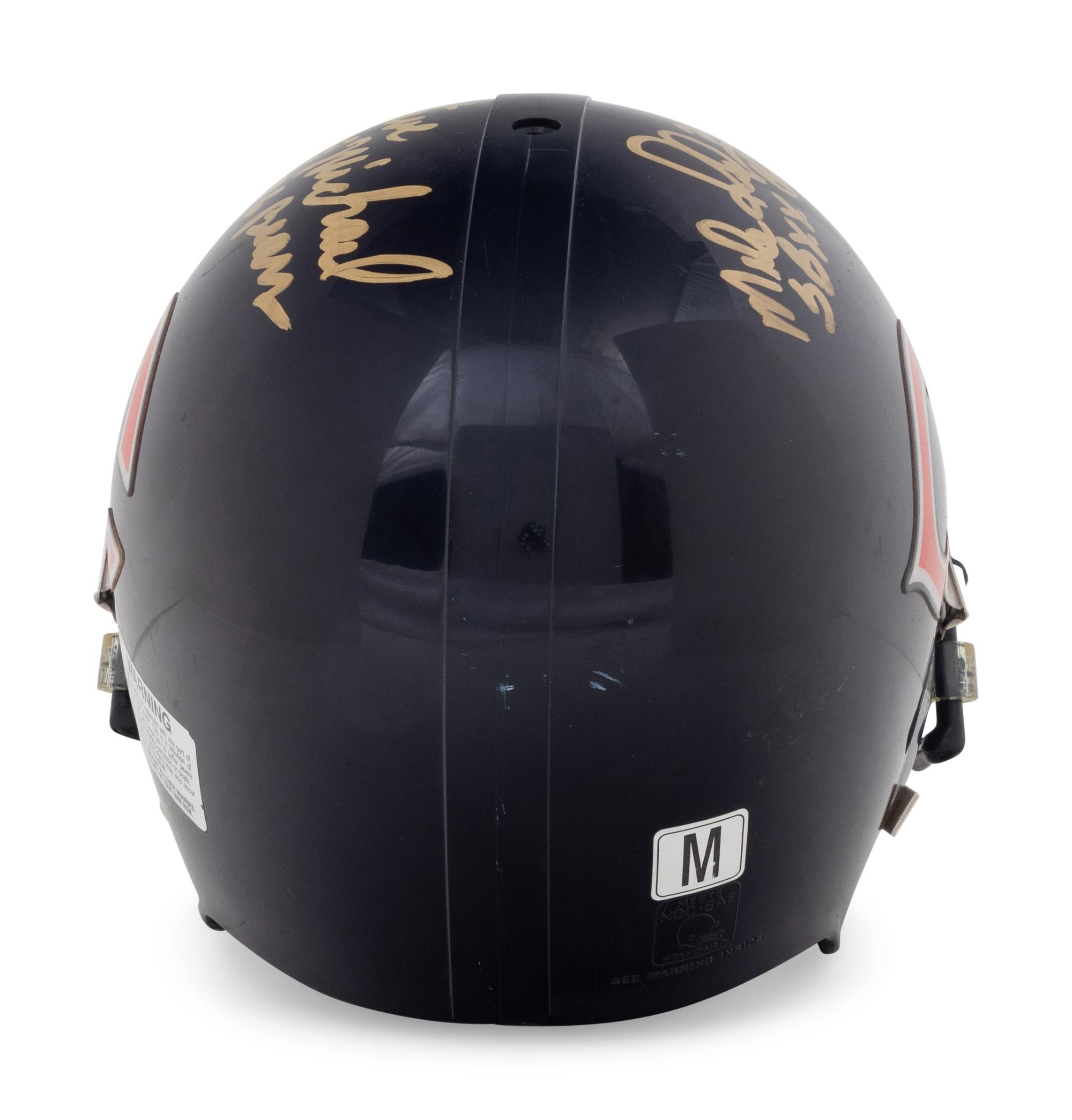 A Steve McMichael & “LA” Mike Richardson Signed Full Size Vintage Chicago Bears Helmet