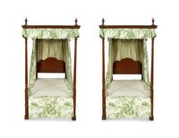 A Pair of George III Style Mahogany Tester Beds