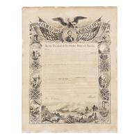 LINCOLN, Abraham (1809-1865). Proclamation of Emancipation . New York: C.A. Alvord for R.A. Dimmick, 1864.