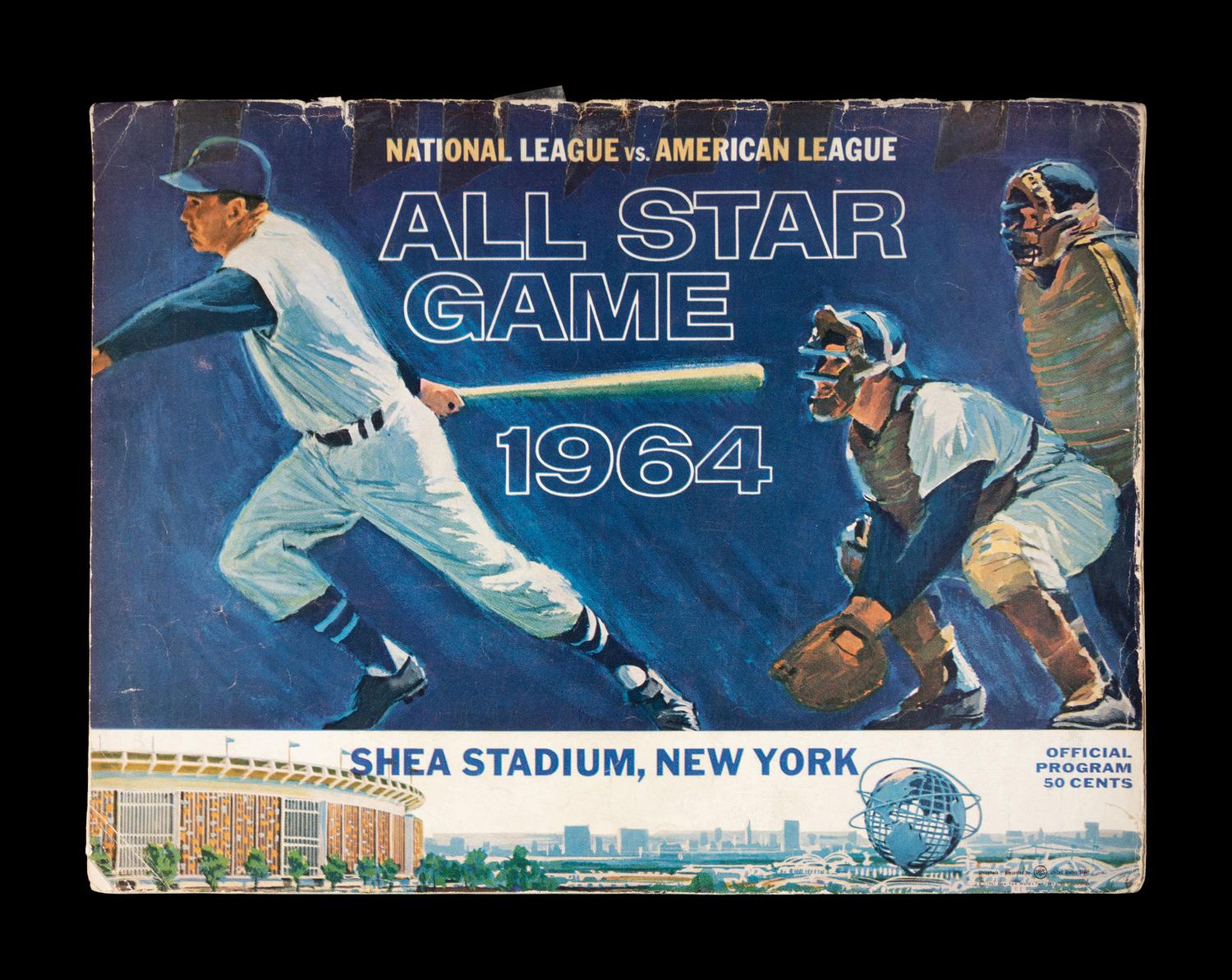 A 1964 Shea Stadium Major League Baseball All-Star Game Official Program and Ticket Stub