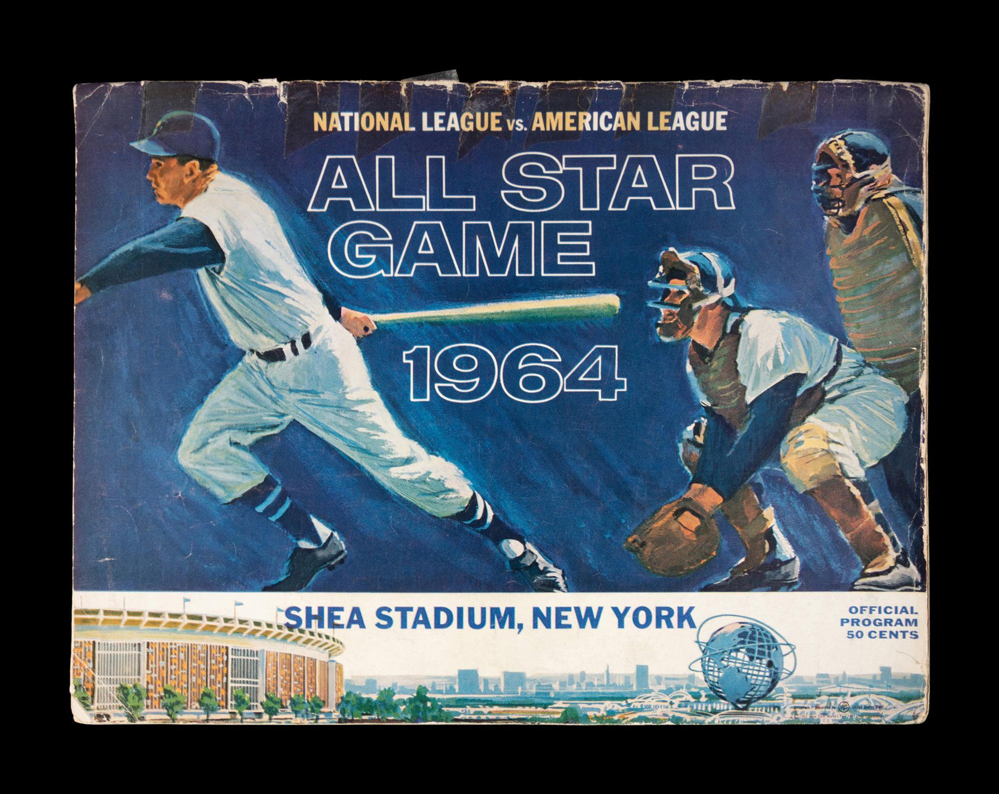 A 1964 Shea Stadium Major League Baseball All-Star Game Official Program and Ticket Stub