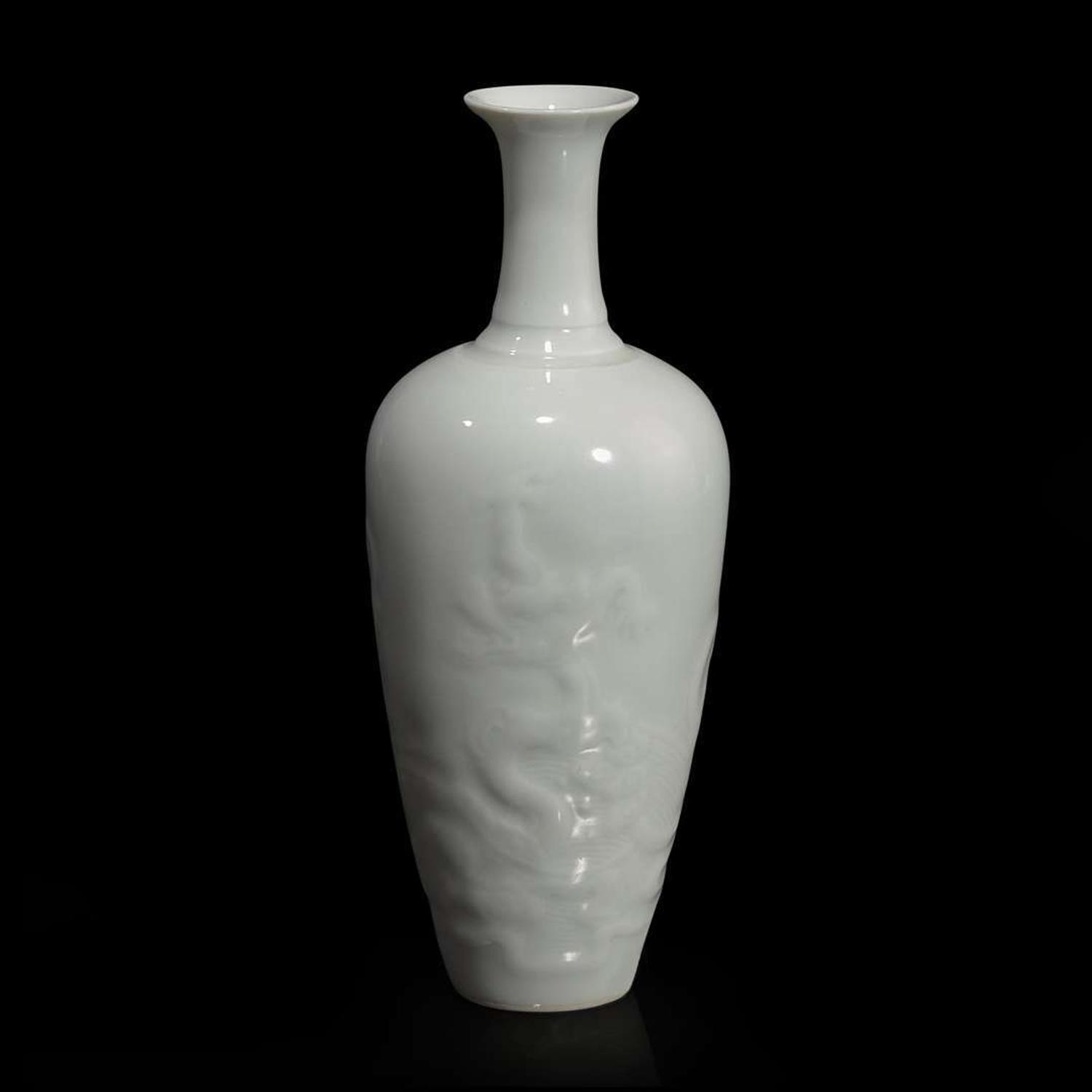 A Chinese amphora-shaped "Dragon" vase 龙纹双耳瓶 Kangxi mark, but later ??? ????