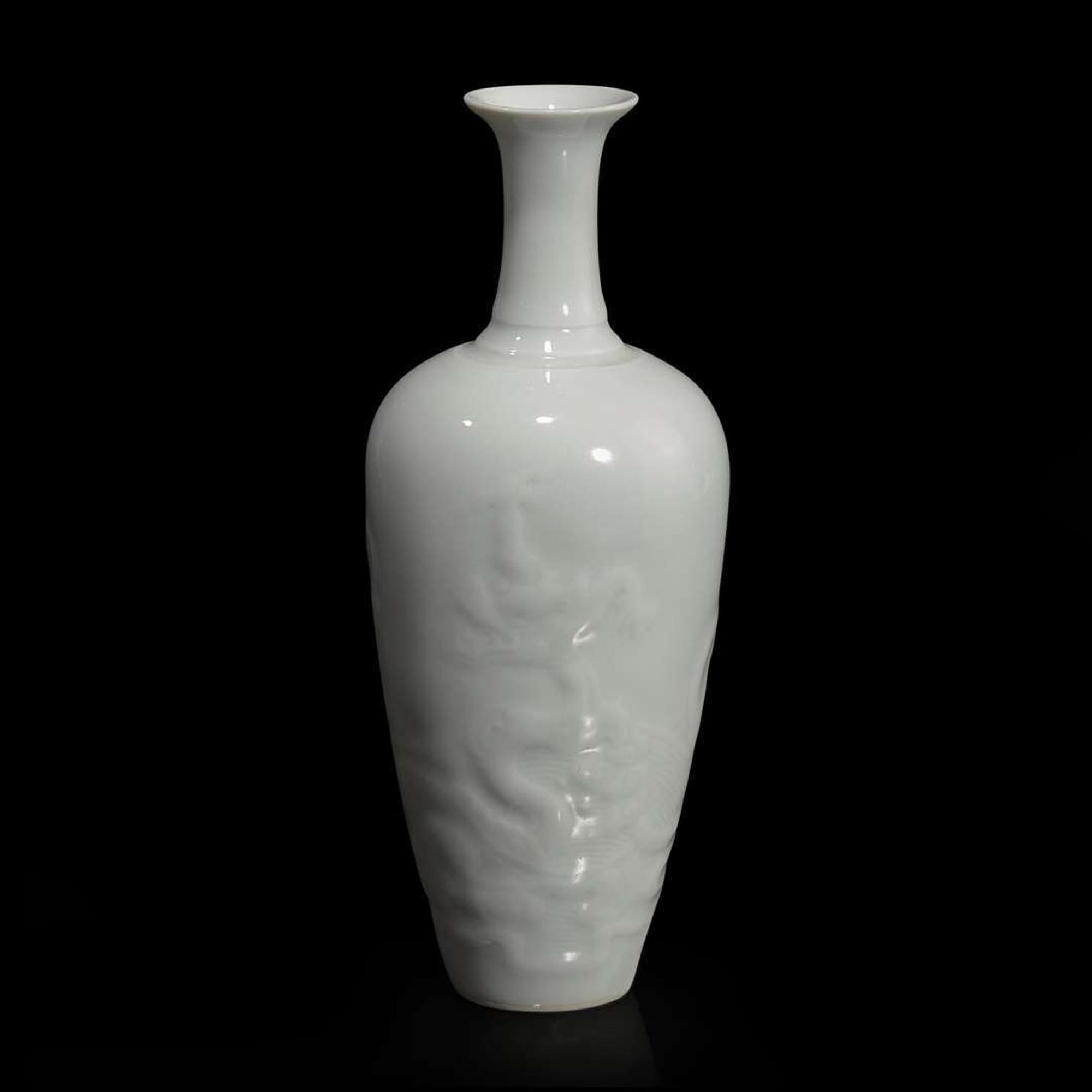 A Chinese amphora-shaped "Dragon" vase 龙纹双耳瓶 Kangxi mark, but later ??? ????