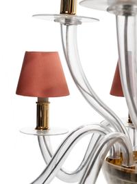 A Murano Style Glass Twelve-Light Chandelier