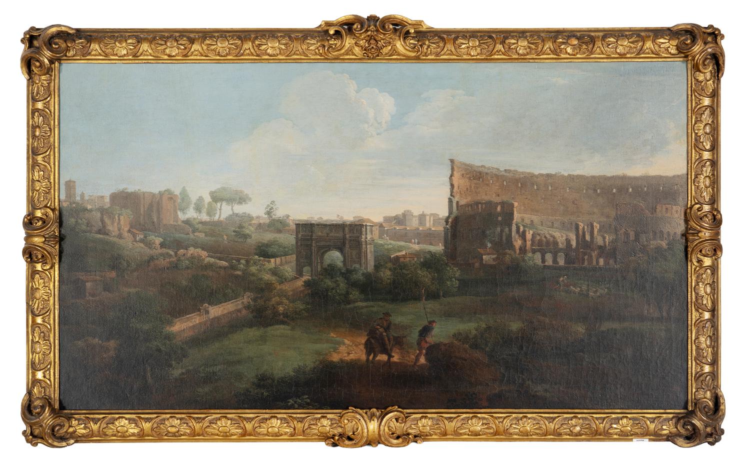 A View of the Roman Forum with the Colosseum and the Titus Arch