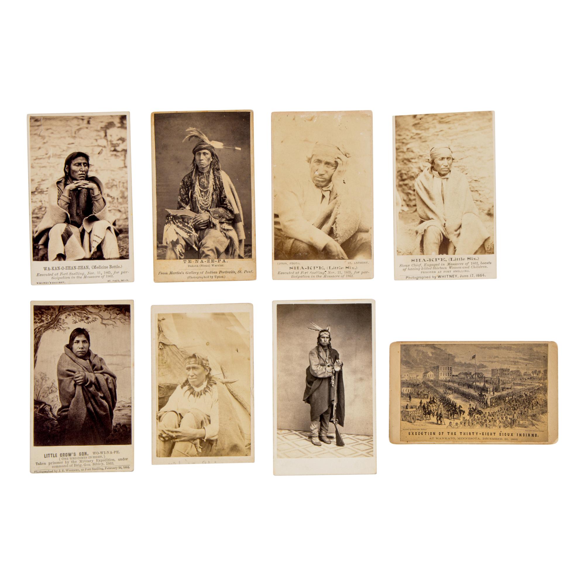 Portraits of Sioux Involved in the 1862 Dakota Uprising in Minnesota
