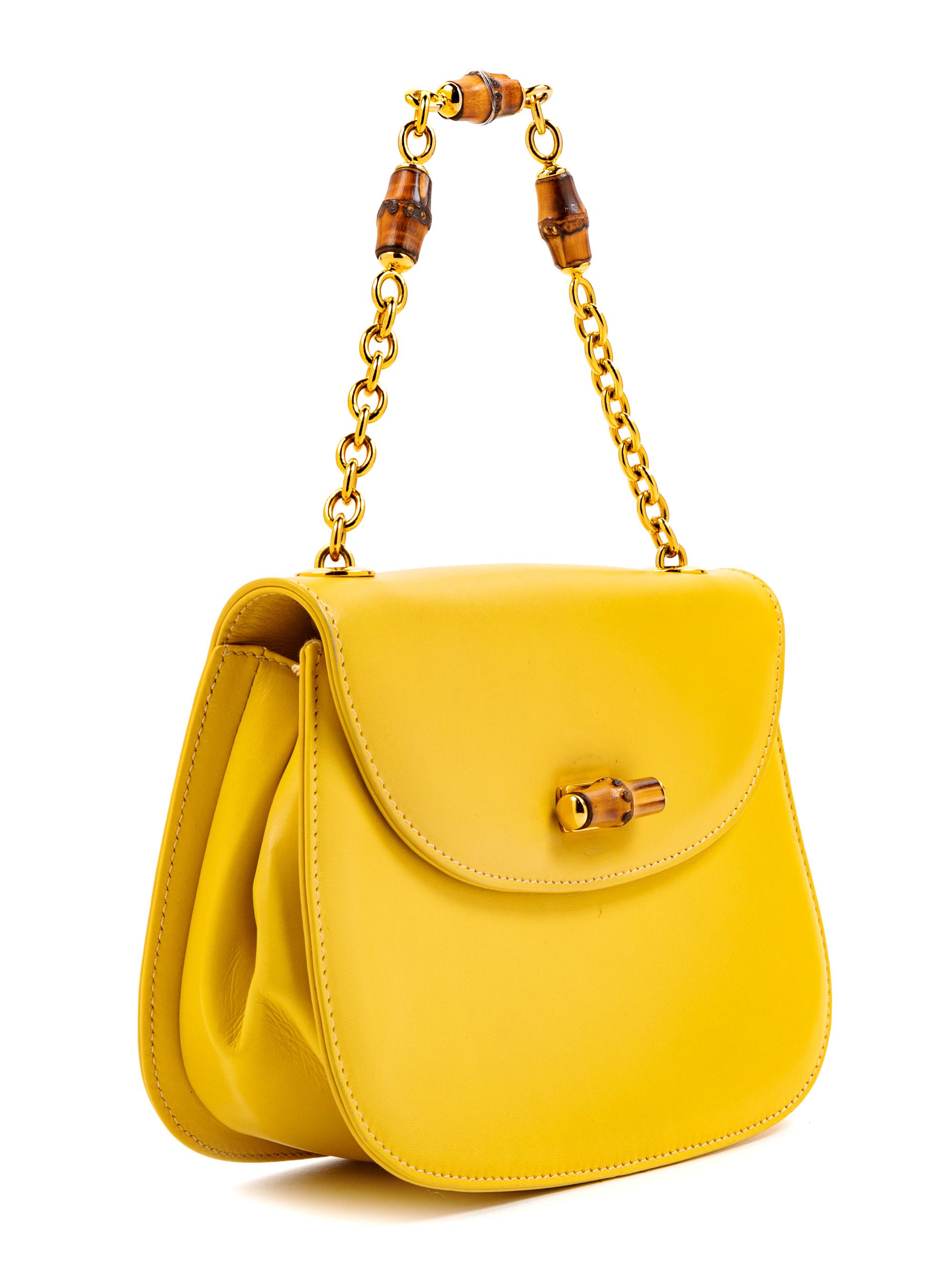 Gucci Yellow Handbag, 1980-2000s