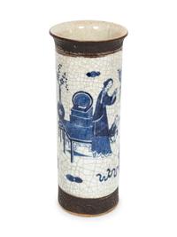 A Pair of Chinese Blue and White Porcelain Vases