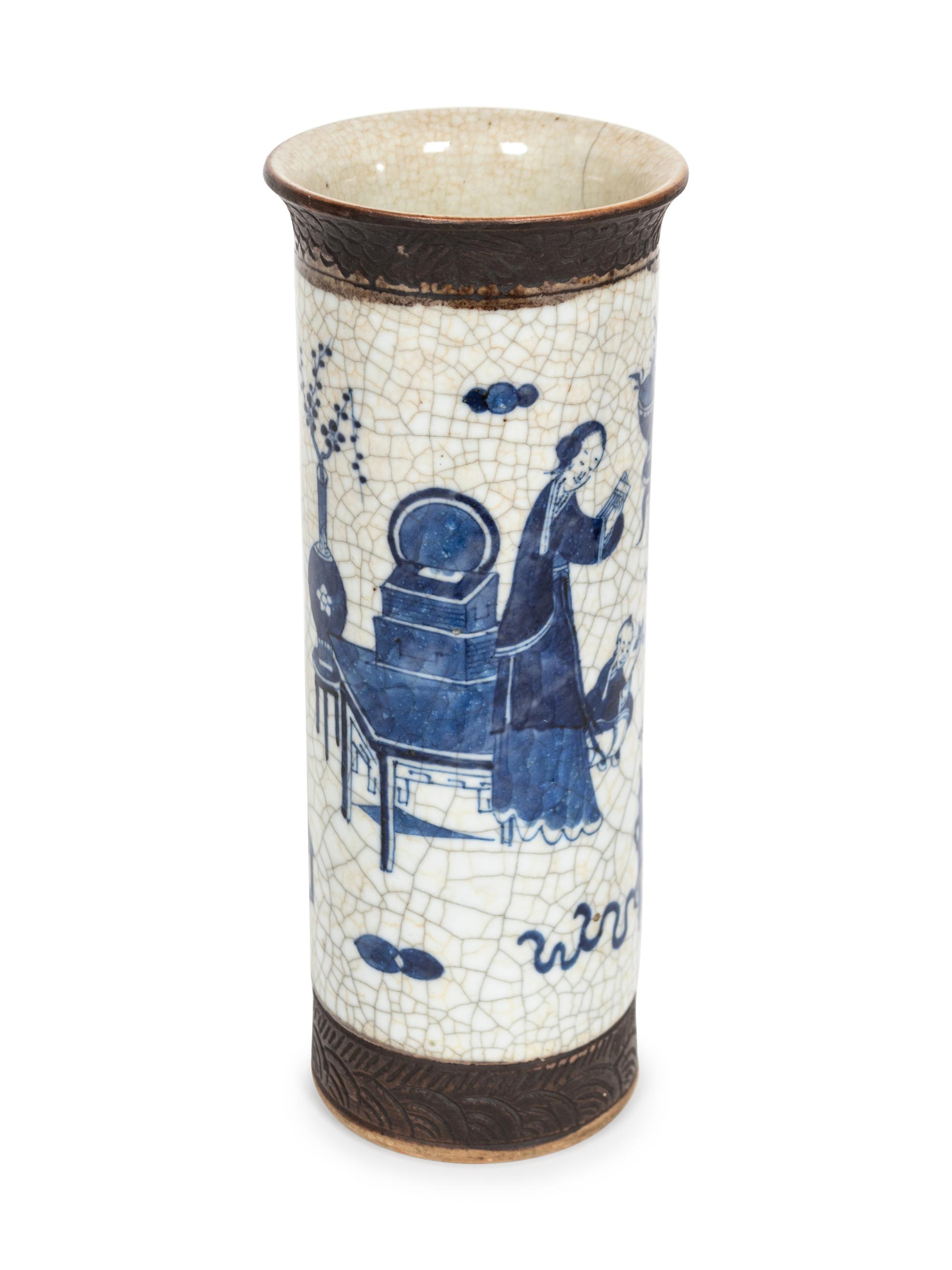 A Pair of Chinese Blue and White Porcelain Vases
