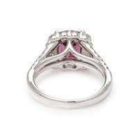 SPINEL AND DIAMOND RING