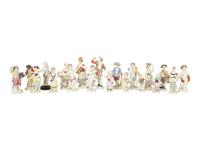 A Large Group of Continental Porcelain Figures