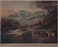 A Group of Four Hunting Themed Engravings Largest 20 3/4 x 27 inches.