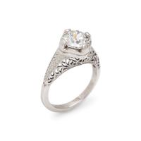 DIAMOND AND WHITE GOLD RING