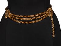 Chanel Gold-Tone Chain Sunburst Belt