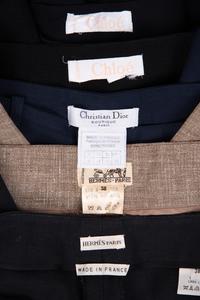 Seven Designer Separates: Three Chloé, Two Hermès, One Ungaro, and One Dior, 1980-2000s