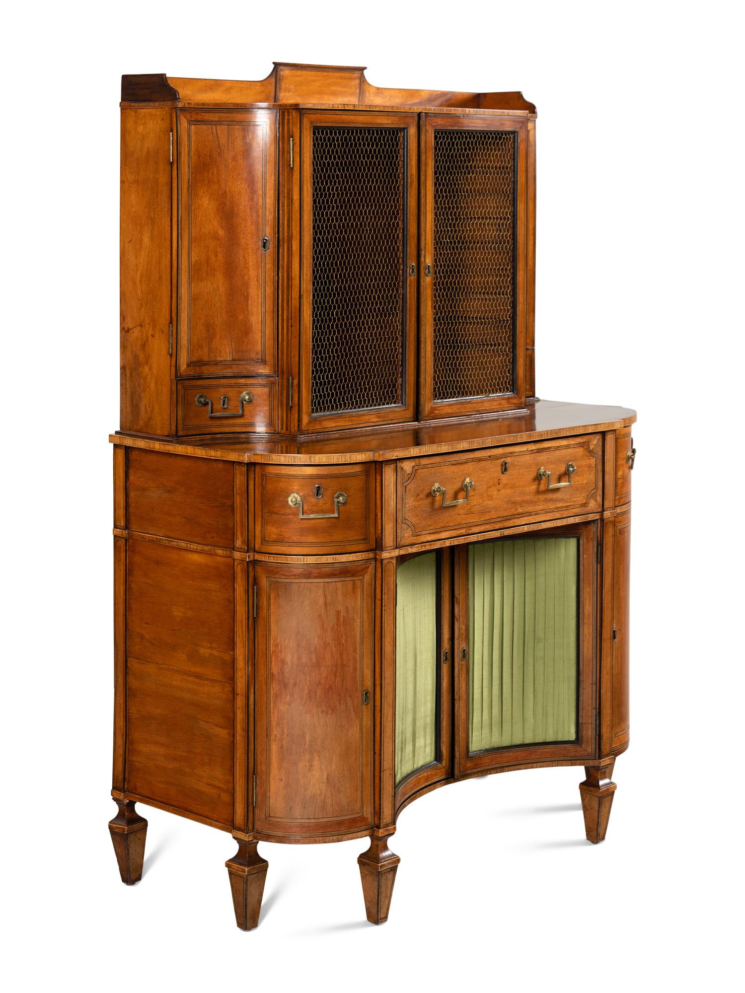 An Edwardian Mahogany Bureau Bookcase