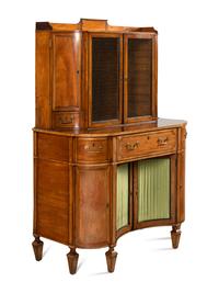 An Edwardian Mahogany Bureau Bookcase
