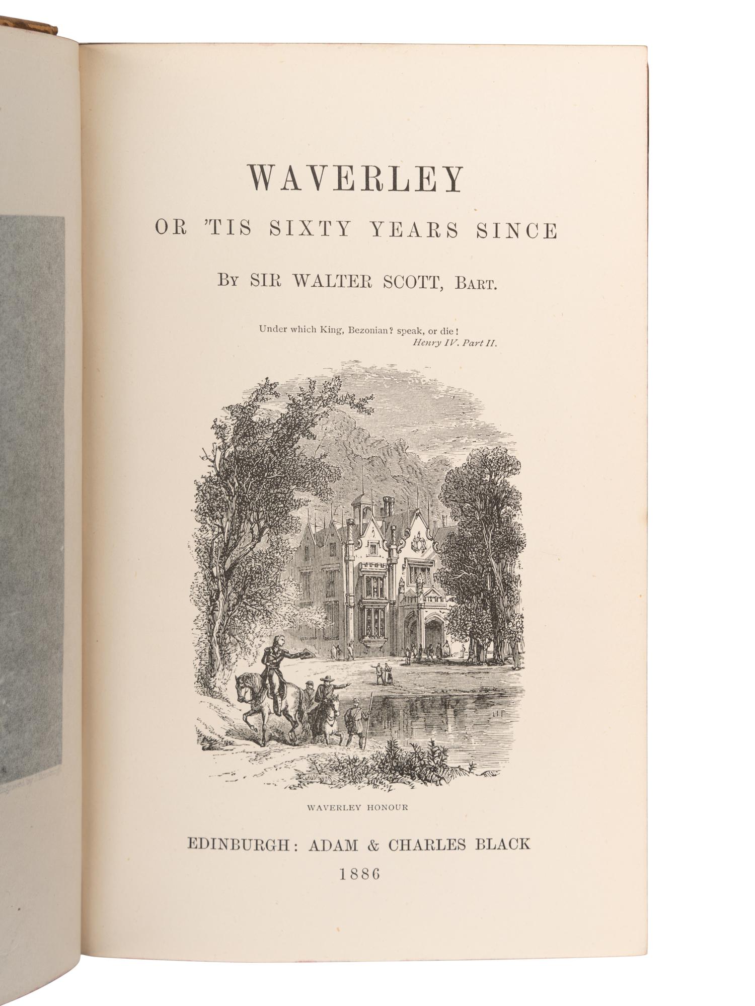 SCOTT, Walter, Sir (1771-1832). Waverly Novels . Edinburgh: Adam & Charles Black, 1886-1887.