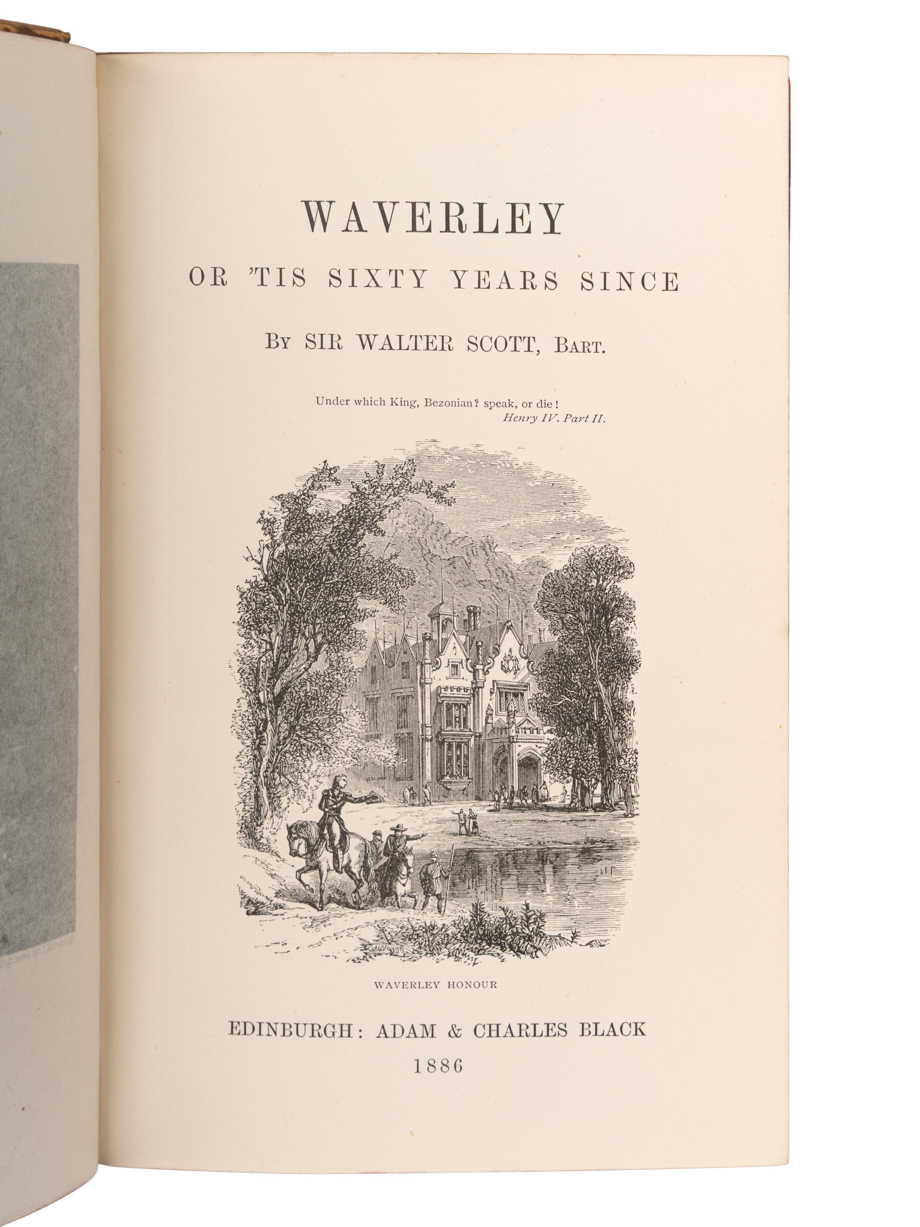 SCOTT, Walter, Sir (1771-1832). Waverly Novels . Edinburgh: Adam & Charles Black, 1886-1887.