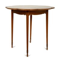 An Edwardian Adams Style Painted Satinwood Tea Table