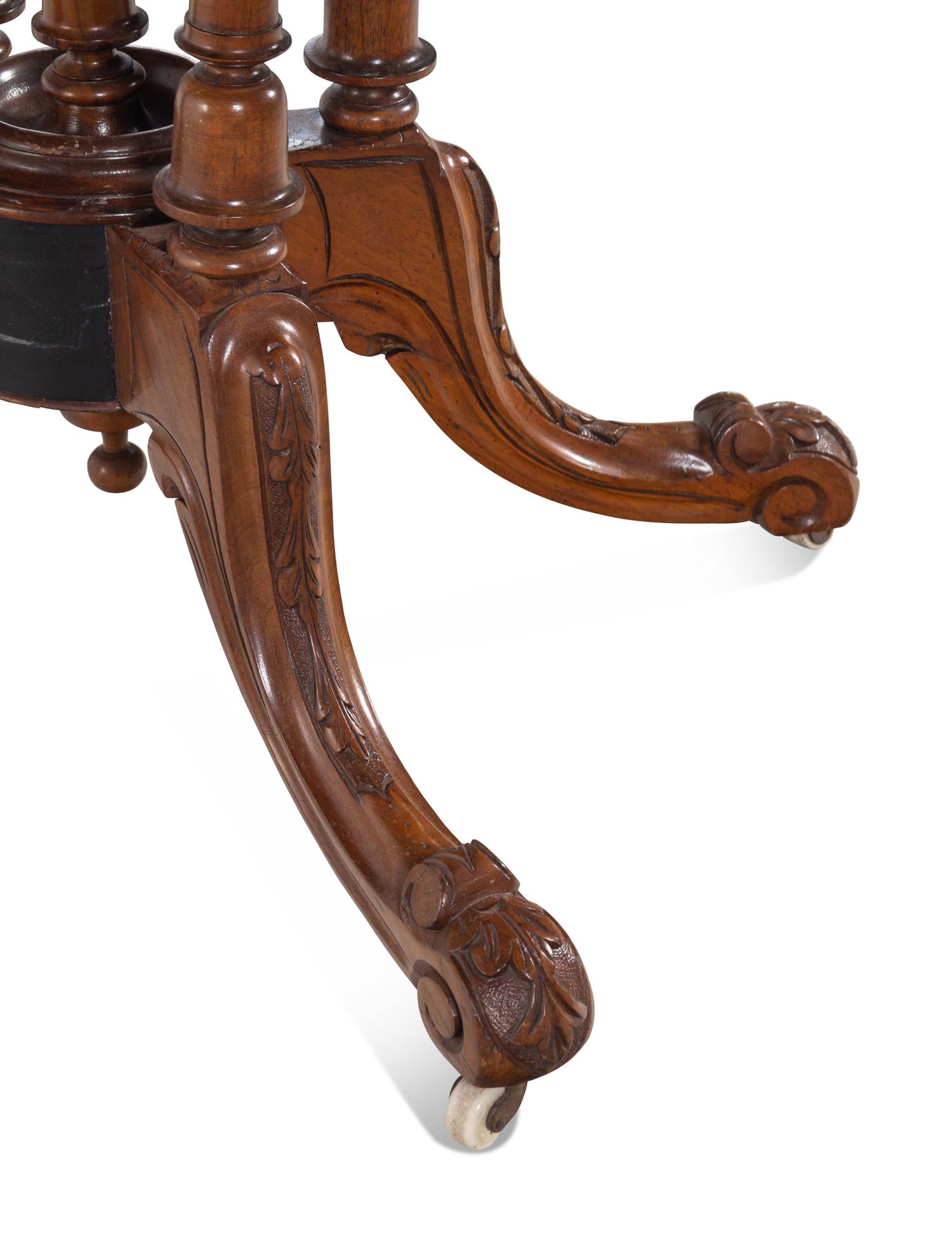 A Victorian Burlwood Inlaid Tilt-Top Breakfast Table