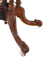 A Victorian Burlwood Inlaid Tilt-Top Breakfast Table