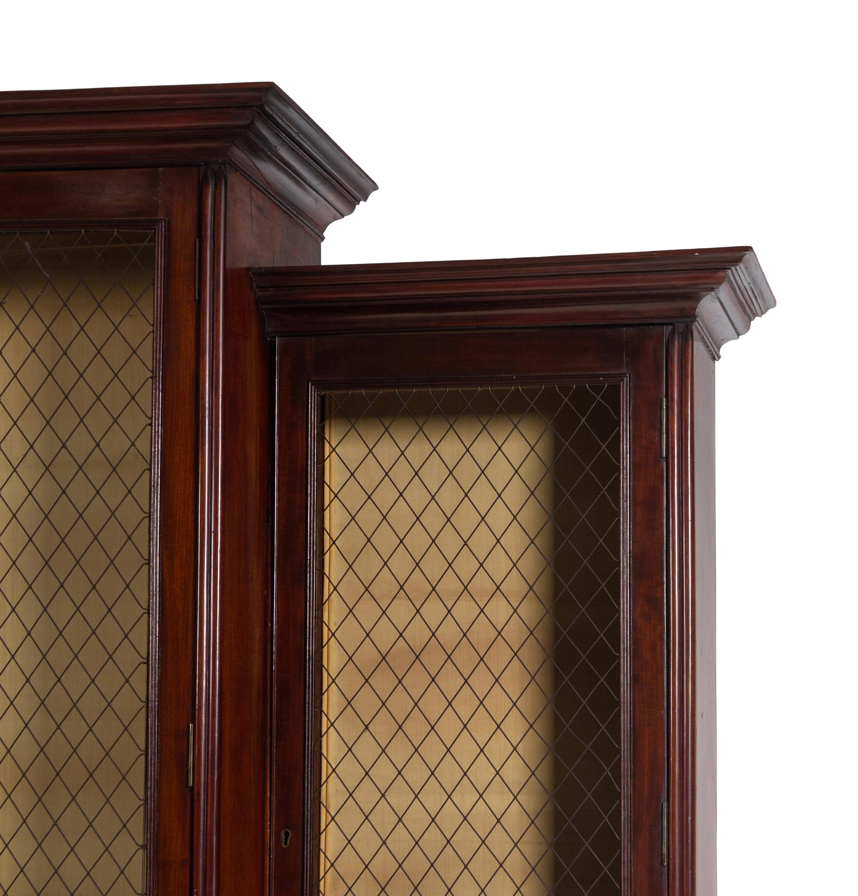 A Regency Mahogany Breakfront Bookcase