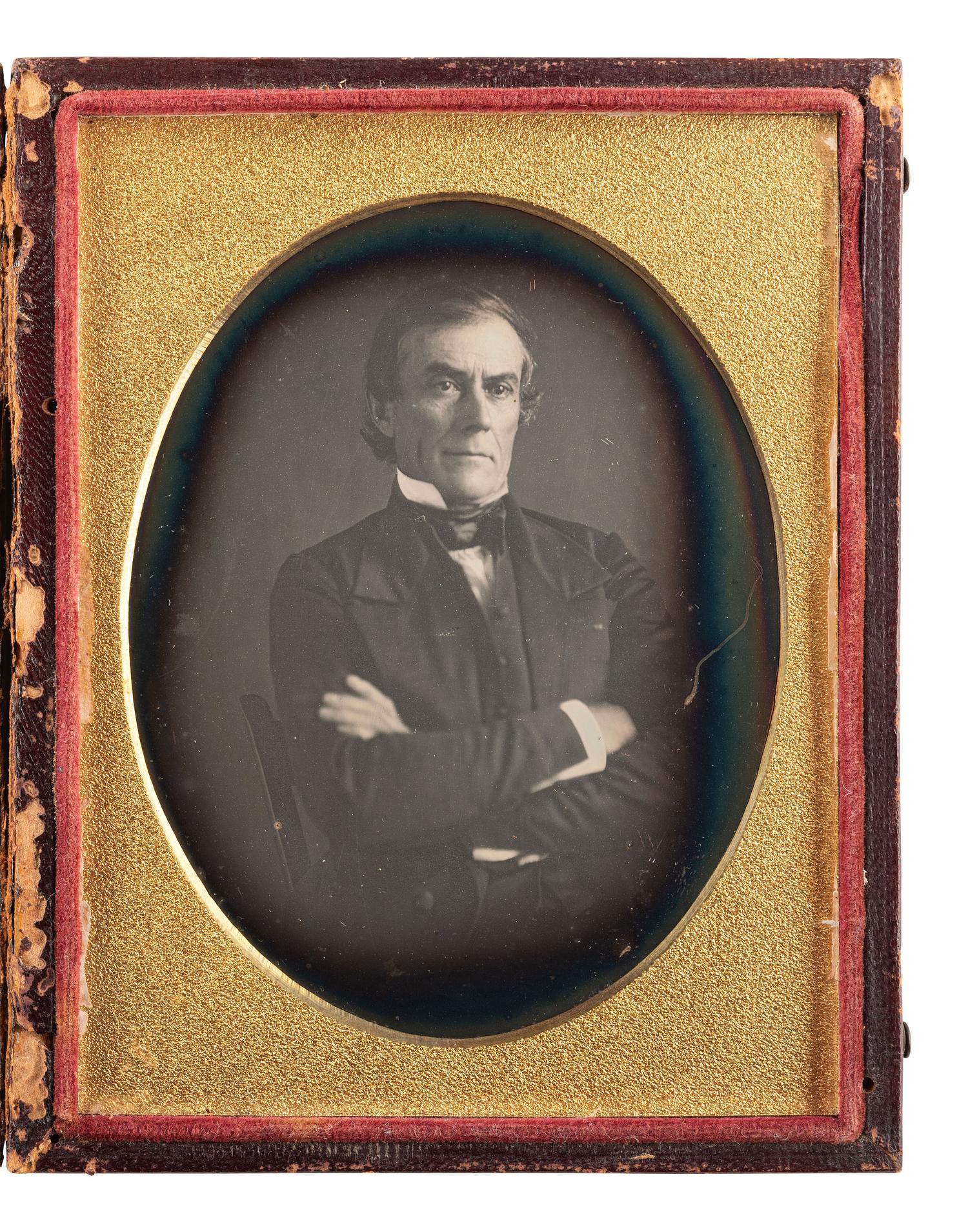 [EARLY PHOTOG] 3 quarter plates of distinguished gentlemen, incl. work by E.C. Thompson's Gallery.