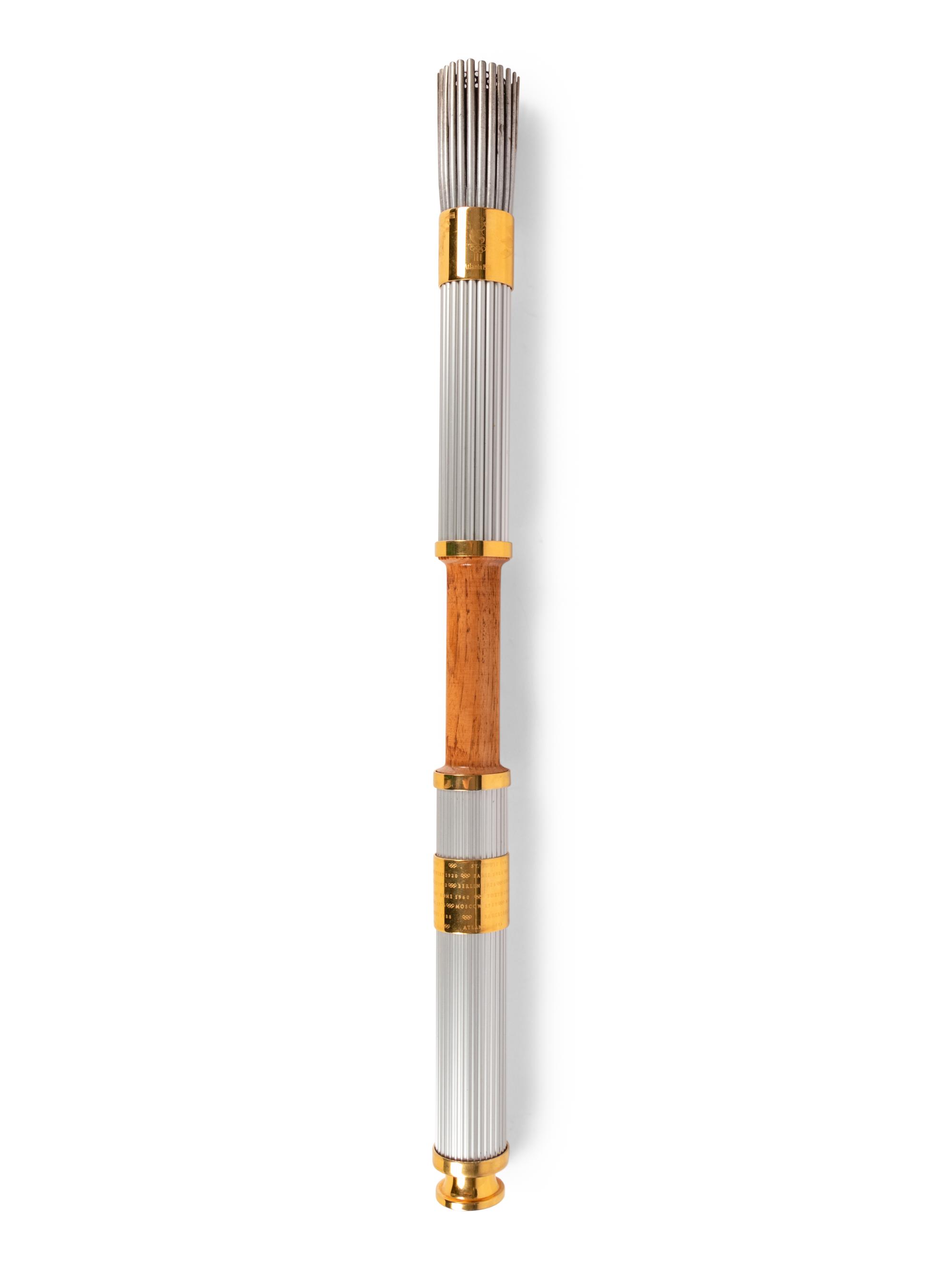 A 1996 Atlanta Olympics Torch and Assorted Relay Used Items by 1964 United States Basketball Team Gold Medal Winner George Wilson,