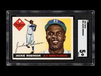 A 1955 Topps Jackie Robinson Baseball Card No. 50 (SGC 5 EX)