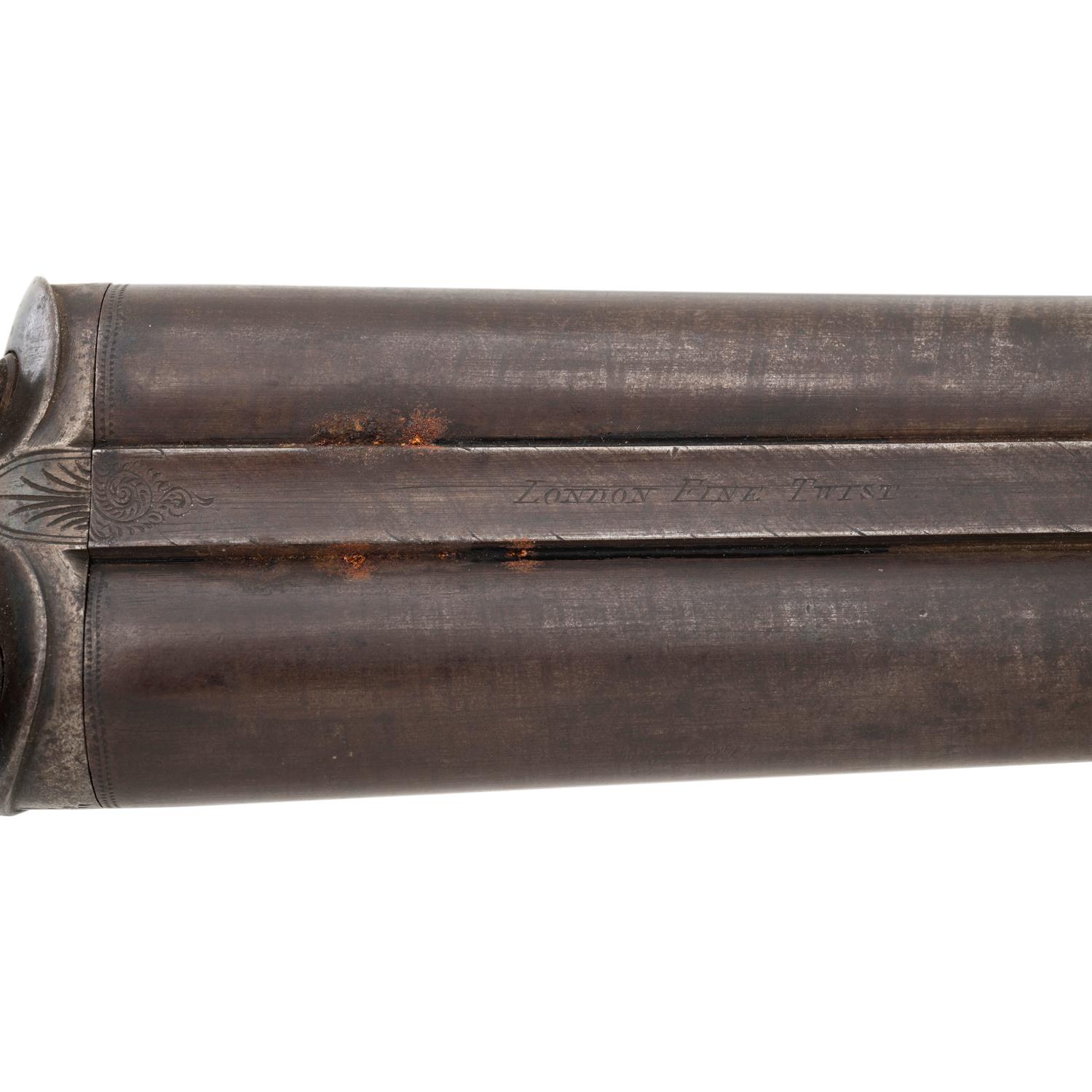 William Moore & Co. Side Lever Coach Gun with Decorative Wells Fargo Markings